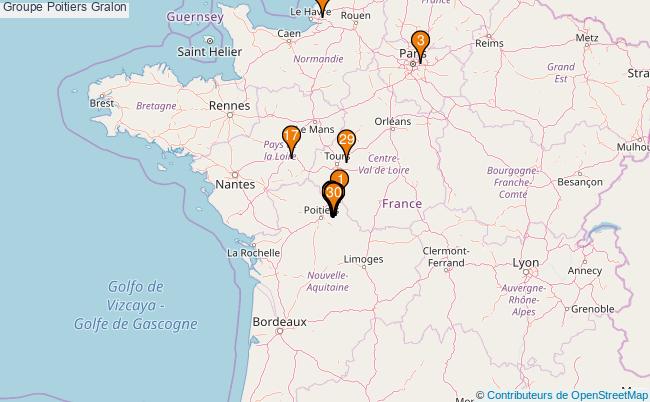 plan Groupe Poitiers Associations groupe Poitiers : 44 associations