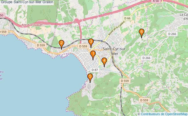 plan Groupe Saint-Cyr-sur-Mer Associations groupe Saint-Cyr-sur-Mer : 6 associations