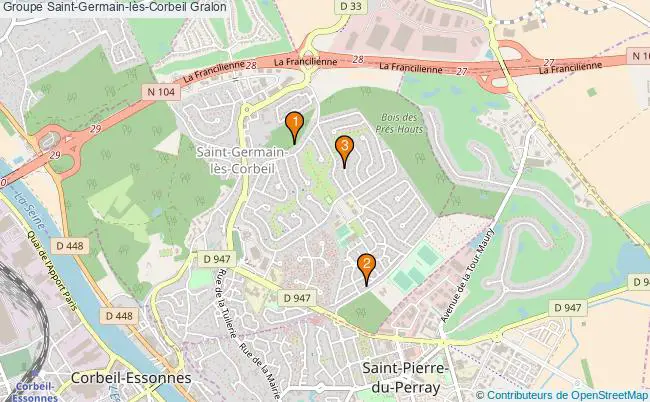 plan Groupe Saint-Germain-lès-Corbeil Associations groupe Saint-Germain-lès-Corbeil : 3 associations