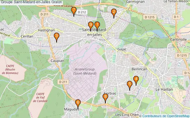 plan Groupe Saint-Médard-en-Jalles Associations groupe Saint-Médard-en-Jalles : 10 associations