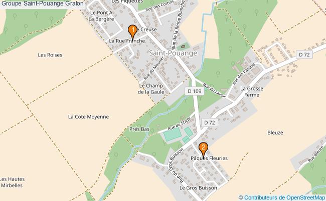 plan Groupe Saint-Pouange Associations groupe Saint-Pouange : 2 associations