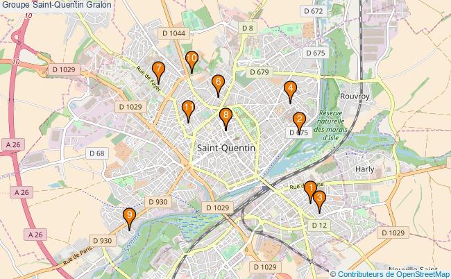 plan Groupe Saint-Quentin Associations groupe Saint-Quentin : 10 associations