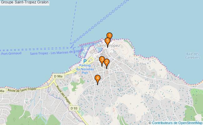 plan Groupe Saint-Tropez Associations groupe Saint-Tropez : 5 associations