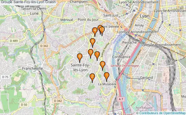 plan Groupe Sainte-Foy-lès-Lyon Associations groupe Sainte-Foy-lès-Lyon : 10 associations