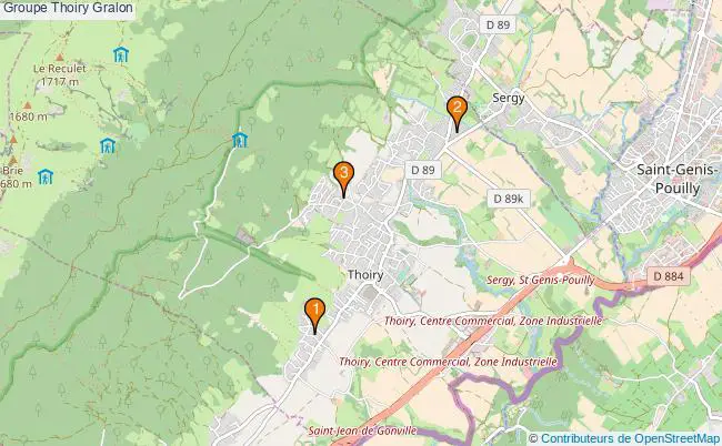 plan Groupe Thoiry Associations groupe Thoiry : 3 associations