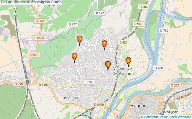 plan Groupe Villeneuve-lès-Avignon Associations groupe Villeneuve-lès-Avignon : 3 associations
