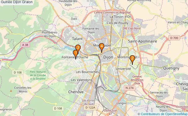plan Guinée Dijon Associations Guinée Dijon : 6 associations