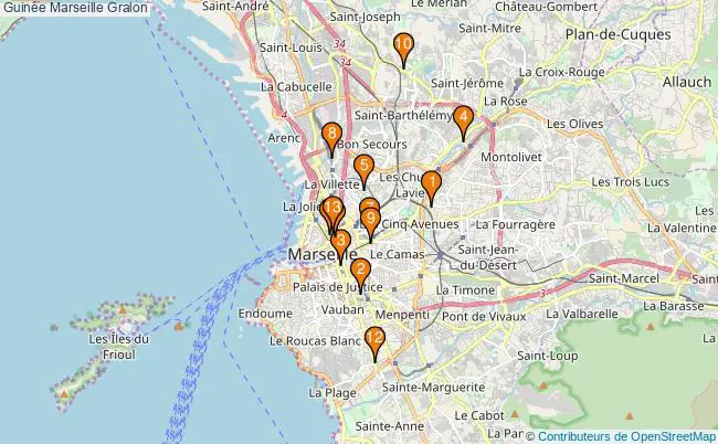 plan Guinée Marseille Associations Guinée Marseille : 16 associations