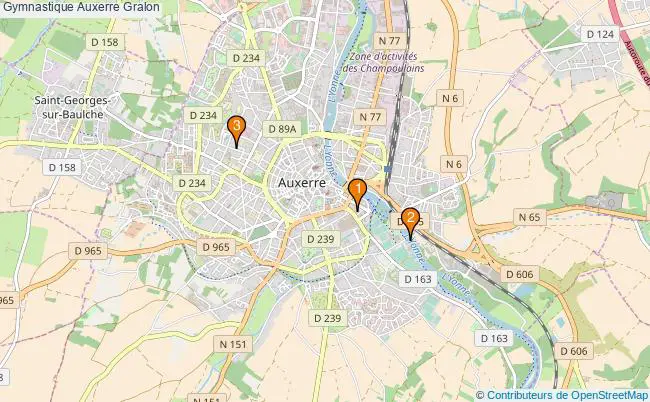 plan Gymnastique Auxerre Associations gymnastique Auxerre : 6 associations