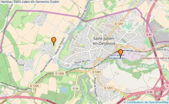 plan Hameau Saint-Julien-en-Genevois Associations hameau Saint-Julien-en-Genevois : 3 associations