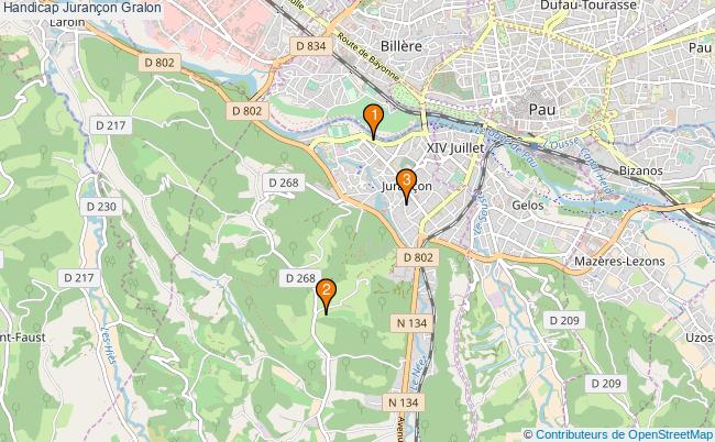 plan Handicap Jurançon Associations Handicap Jurançon : 3 associations