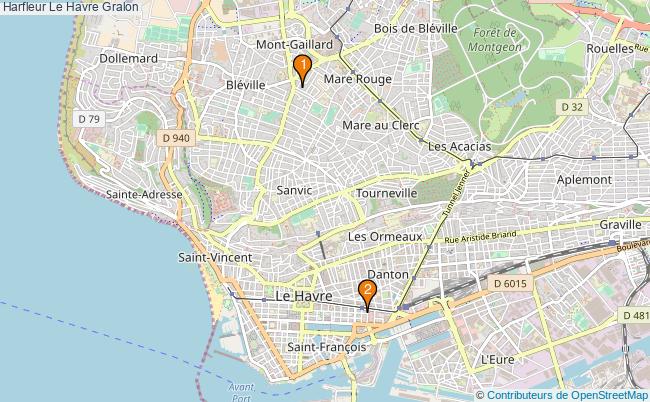 plan Harfleur Le Havre Associations Harfleur Le Havre : 3 associations