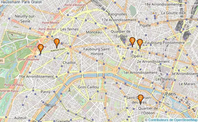 plan Haussmann Paris Associations Haussmann Paris : 5 associations