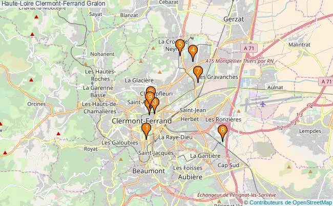 plan Haute-Loire Clermont-Ferrand Associations Haute-Loire Clermont-Ferrand : 11 associations