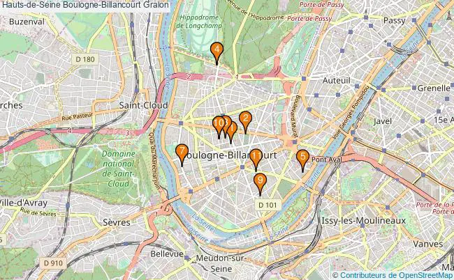 plan Hauts-de-Seine Boulogne-Billancourt Associations Hauts-de-Seine Boulogne-Billancourt : 11 associations