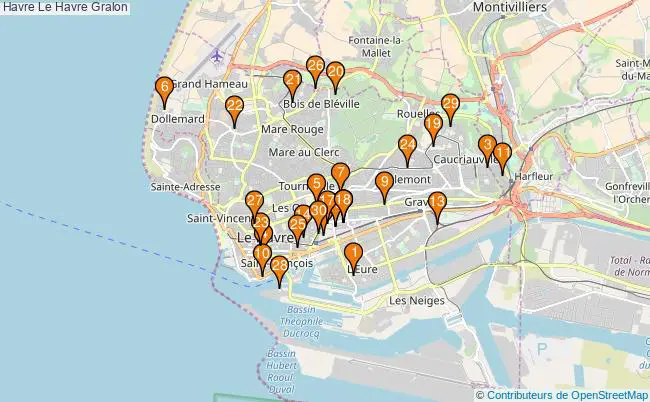 plan Havre Le Havre Associations Havre Le Havre : 352 associations