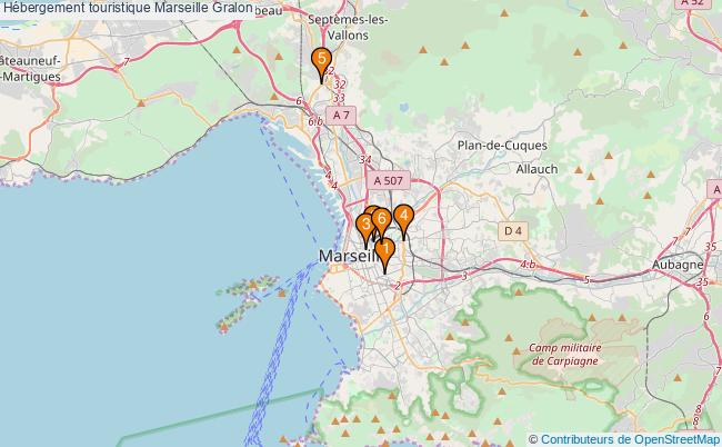 plan Hébergement touristique Marseille Associations hébergement touristique Marseille : 6 associations