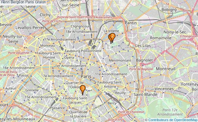 plan Henri Bergson Paris Associations Henri Bergson Paris : 4 associations