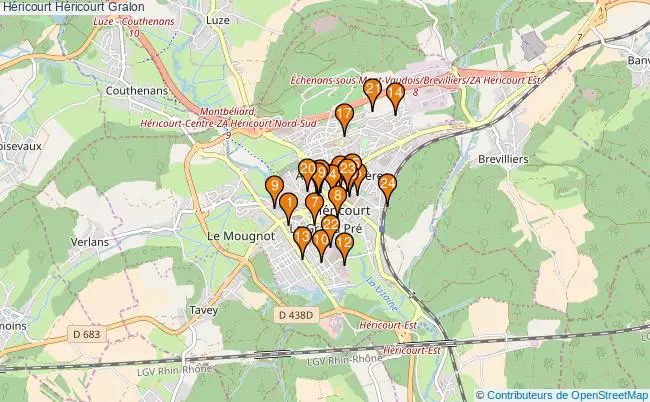 plan Héricourt Héricourt Associations Héricourt Héricourt : 27 associations