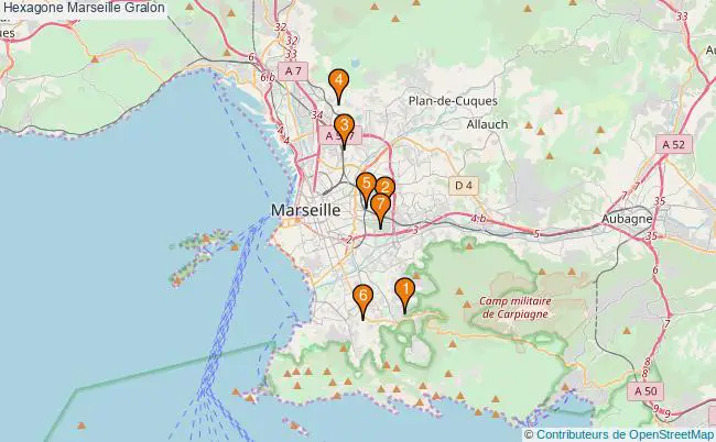 plan Hexagone Marseille Associations Hexagone Marseille : 8 associations