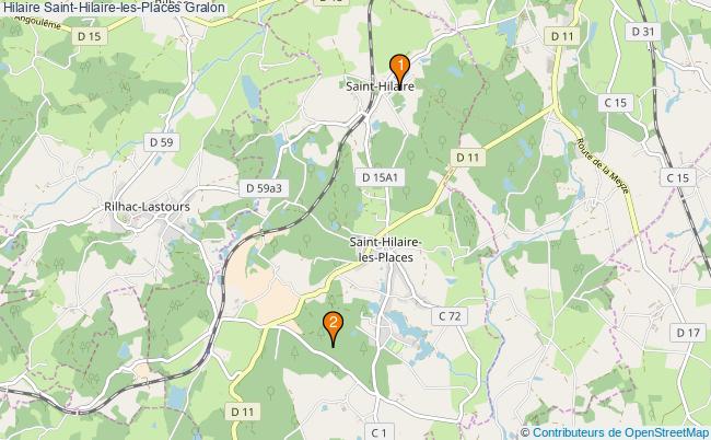 plan Hilaire Saint-Hilaire-les-Places Associations Hilaire Saint-Hilaire-les-Places : 2 associations