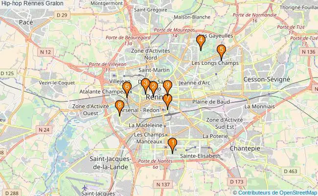 plan Hip-hop Rennes Associations Hip-hop Rennes : 14 associations