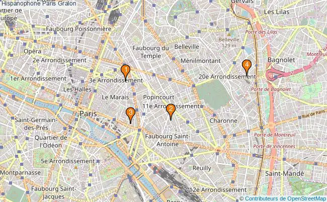 plan Hispanophone Paris Associations hispanophone Paris : 4 associations