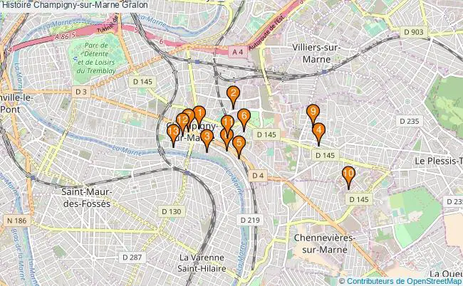 plan Histoire Champigny-sur-Marne Associations histoire Champigny-sur-Marne : 14 associations