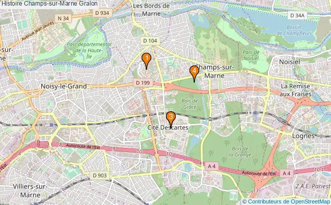 plan Histoire Champs-sur-Marne Associations histoire Champs-sur-Marne : 6 associations