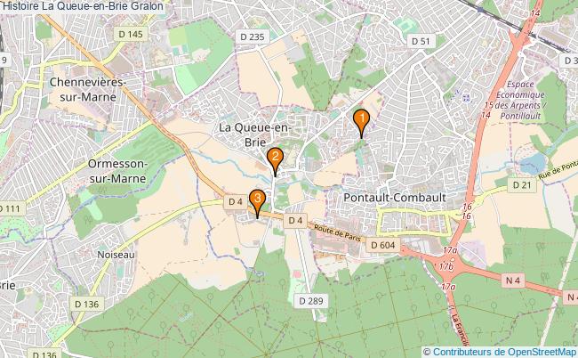 plan Histoire La Queue-en-Brie Associations histoire La Queue-en-Brie : 4 associations