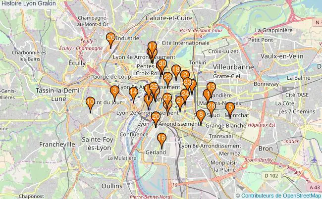 plan Histoire Lyon Associations histoire Lyon : 153 associations