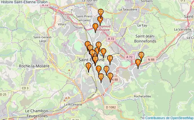 plan Histoire Saint-Etienne Associations histoire Saint-Etienne : 30 associations
