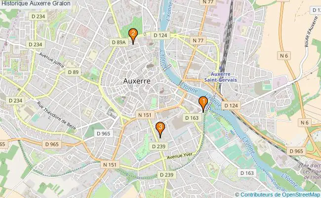 plan Historique Auxerre Associations historique Auxerre : 3 associations