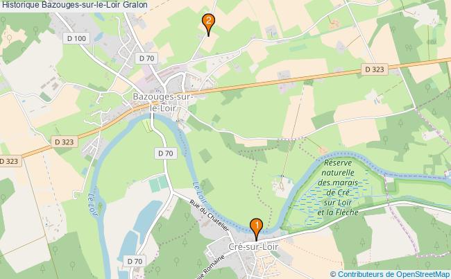 plan Historique Bazouges-sur-le-Loir Associations historique Bazouges-sur-le-Loir : 3 associations