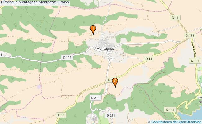 plan Historique Montagnac-Montpezat Associations historique Montagnac-Montpezat : 2 associations