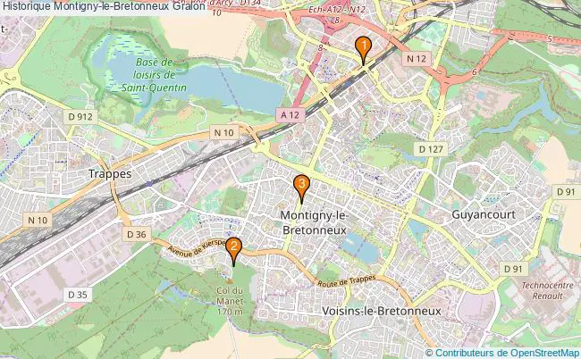 plan Historique Montigny-le-Bretonneux Associations historique Montigny-le-Bretonneux : 4 associations