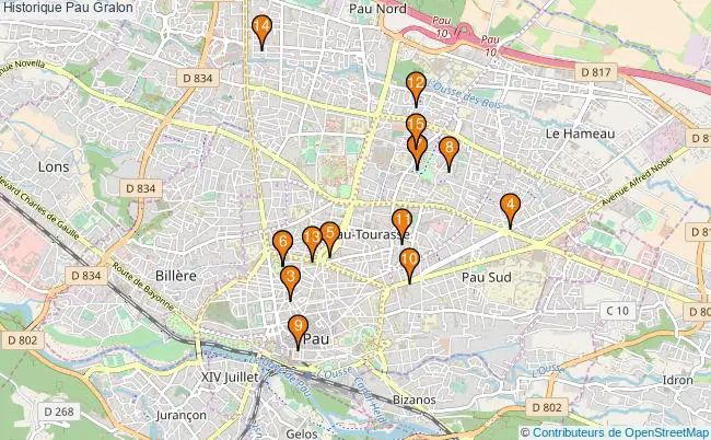plan Historique Pau Associations historique Pau : 14 associations