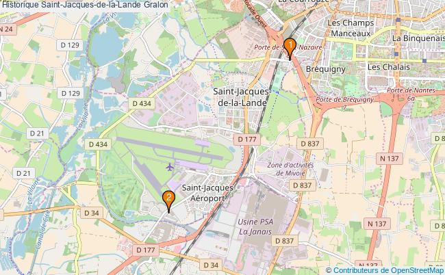 plan Historique Saint-Jacques-de-la-Lande Associations historique Saint-Jacques-de-la-Lande : 2 associations