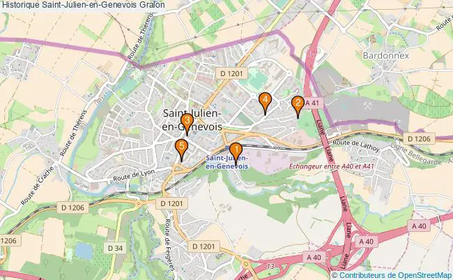 plan Historique Saint-Julien-en-Genevois Associations historique Saint-Julien-en-Genevois : 5 associations