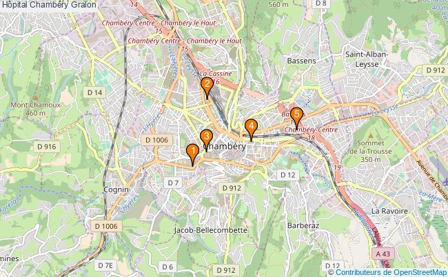 plan Hôpital Chambéry Associations hôpital Chambéry : 5 associations
