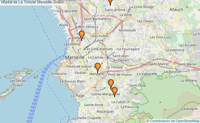 plan Hôpital de La Timone Marseille Associations hôpital de La Timone Marseille : 6 associations