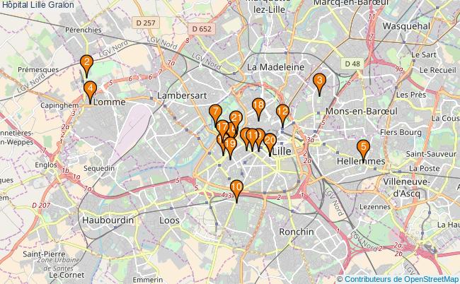 plan Hôpital Lille Associations hôpital Lille : 23 associations