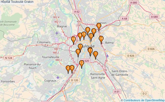plan Hôpital Toulouse Associations hôpital Toulouse : 22 associations