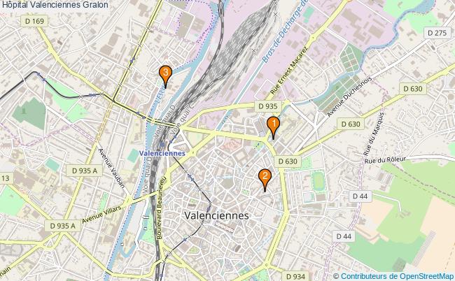 plan Hôpital Valenciennes Associations hôpital Valenciennes : 3 associations