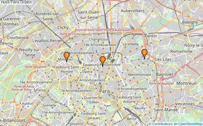 plan Hubs Paris Associations hubs Paris : 4 associations
