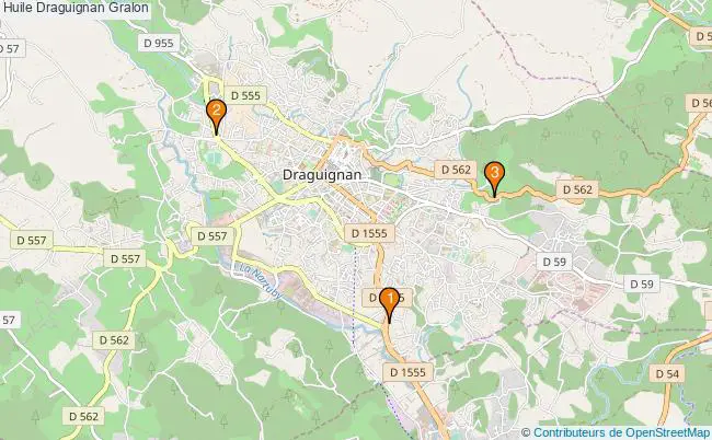 plan Huile Draguignan Associations huile Draguignan : 3 associations