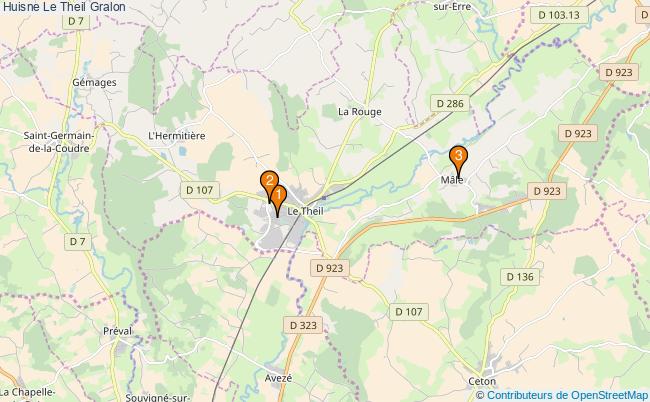 plan Huisne Le Theil Associations huisne Le Theil : 3 associations