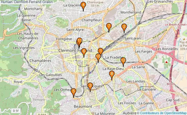 plan Humain Clermont-Ferrand Associations Humain Clermont-Ferrand : 17 associations