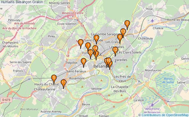 plan Humains Besançon Associations Humains Besançon : 19 associations