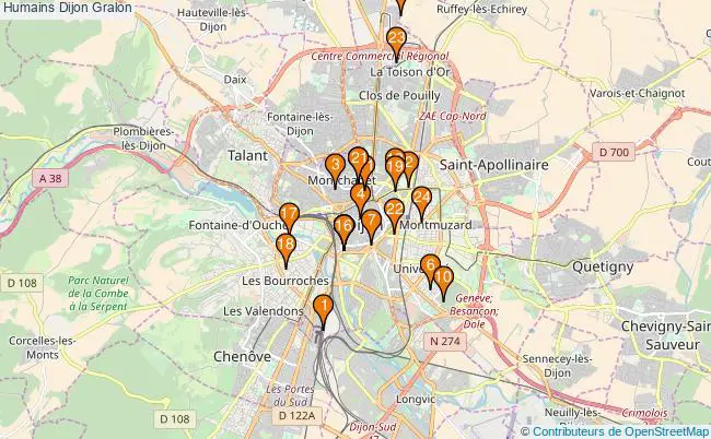 plan Humains Dijon Associations Humains Dijon : 26 associations